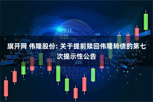 旗开网 伟隆股份: 关于提前赎回伟隆转债的第七次提示性公告